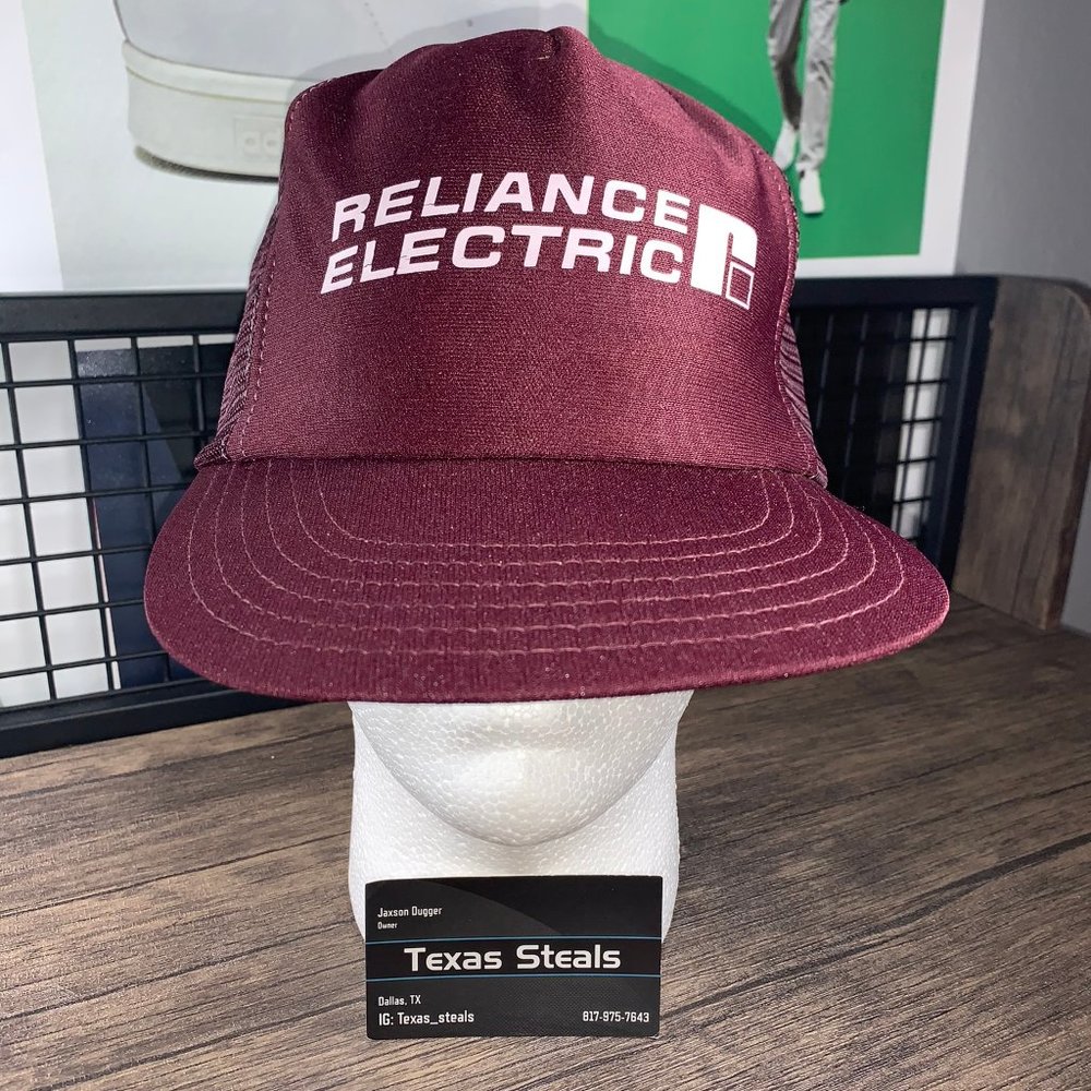 Reliance Electric Logo Maroon Hat